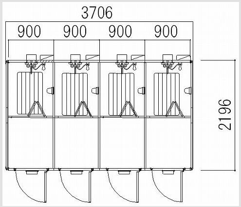 Sơ đồ bố trí nội thất nhà tắm di động