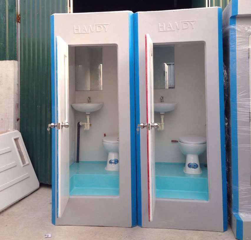 Nhà vệ sinh di đôngh H17.1 lắp bàn cầu cụt Dolacera